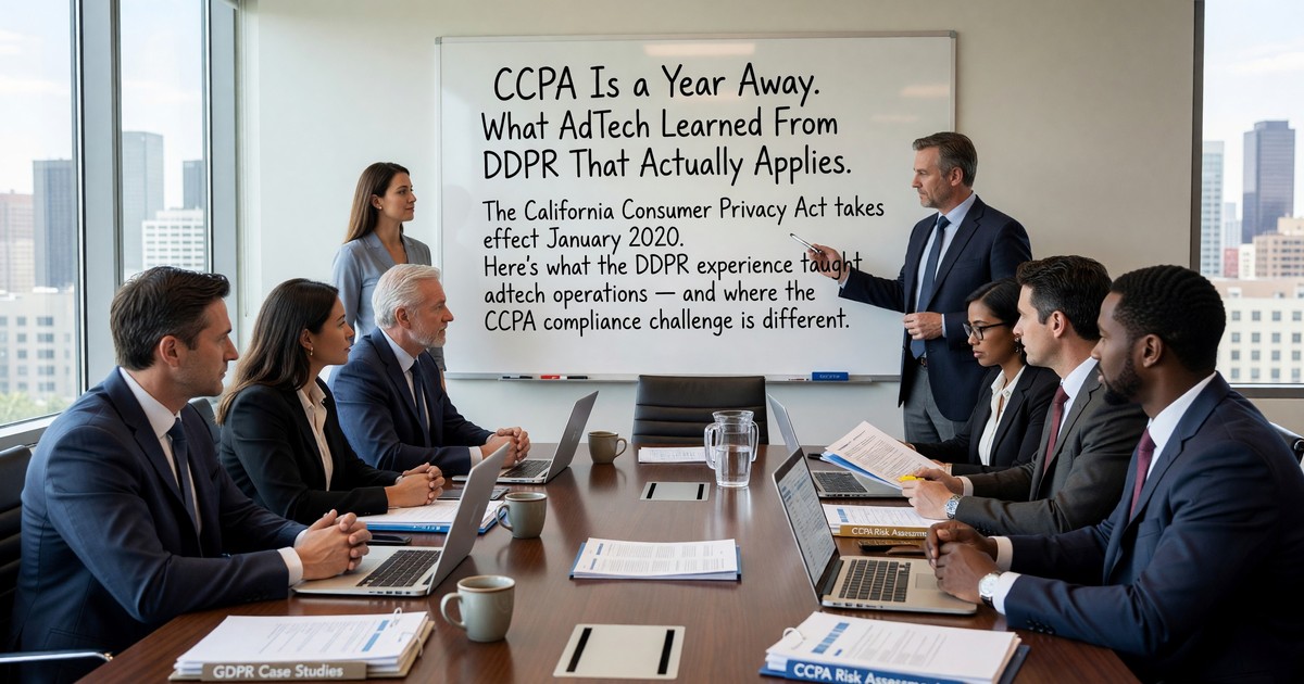 CCPA Is a Year Away. What AdTech Learned From GDPR That Actually Applies