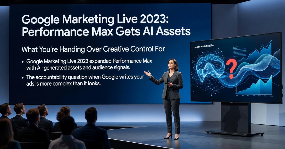 Google Marketing Live 2023: Performance Max Gets AI Assets. What You're Handing Over Creative Control For