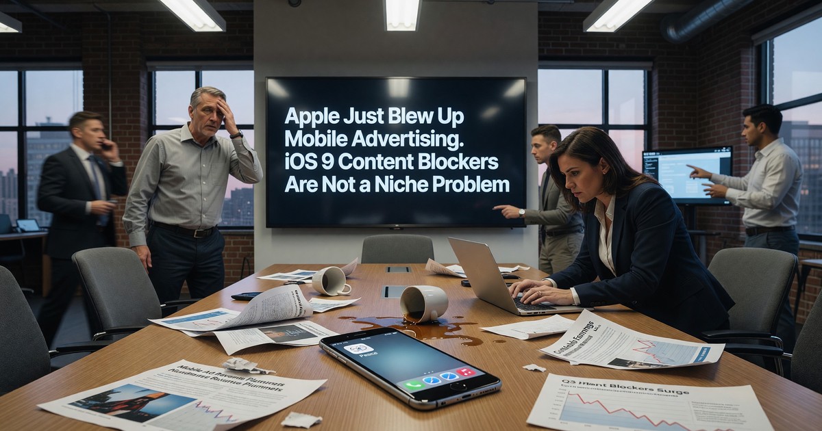 Apple Just Blew Up Mobile Advertising. iOS 9 Content Blockers Are Not a Niche Problem
